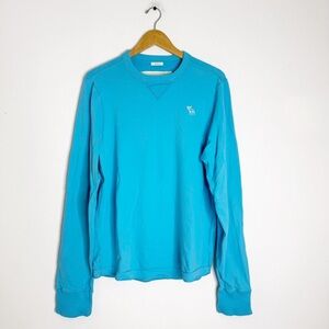Y2K Abercrombie & Fitch Men’s Crewneck Pullover Shirt Blue XXL Muscle Fit